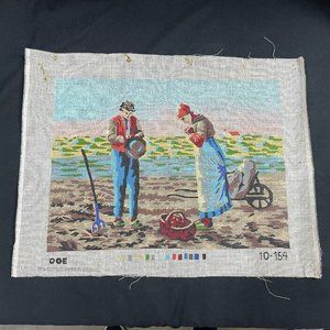 JF Millet Angelus Man Woman Praying  NeedlePoint Canvas Tapestry 10 154
